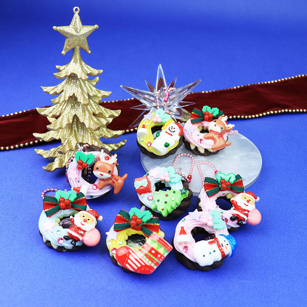 クリスマスリース風キーホルダー/1個売り