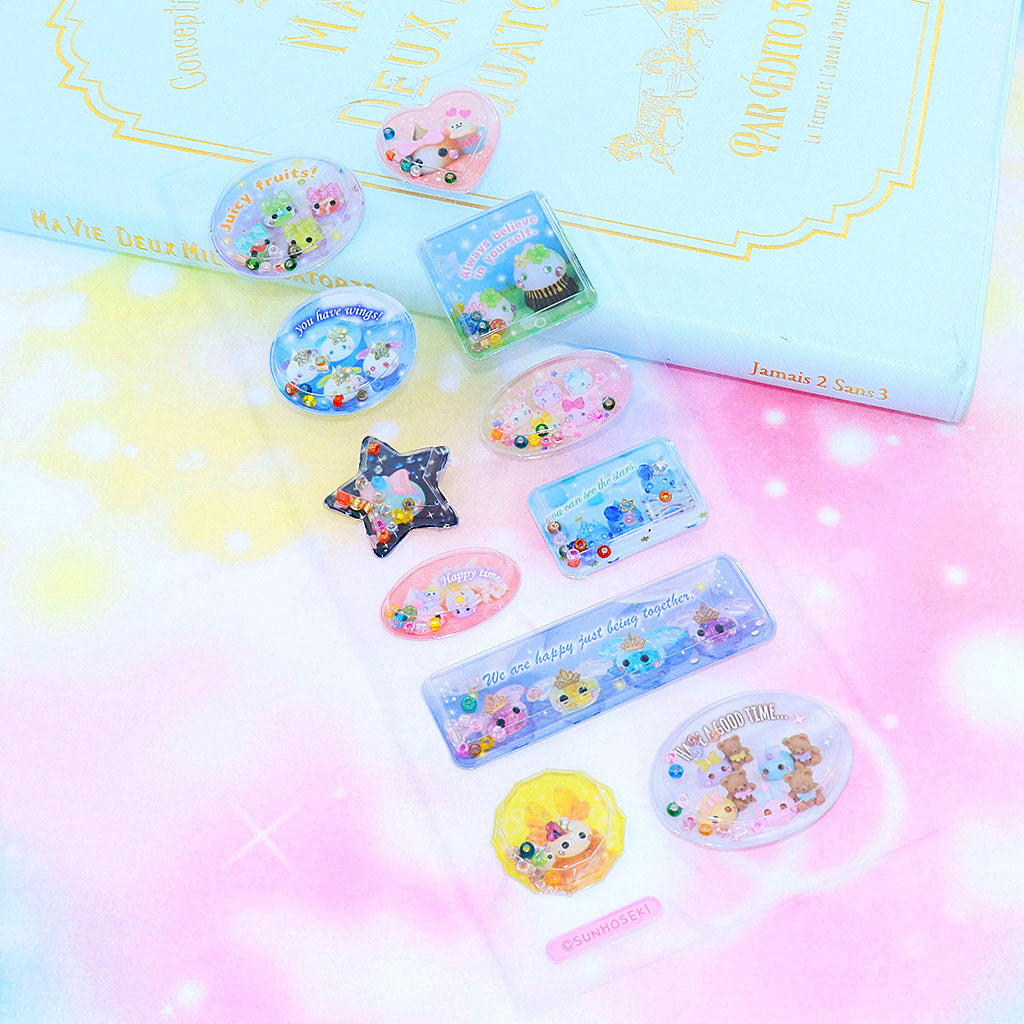 実写人気ほっぺちゃん柄ビーズ入り立体シール – SUNHOSEKI