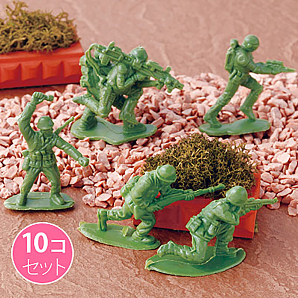 緑/ミニアーミーオブジェ10個セット