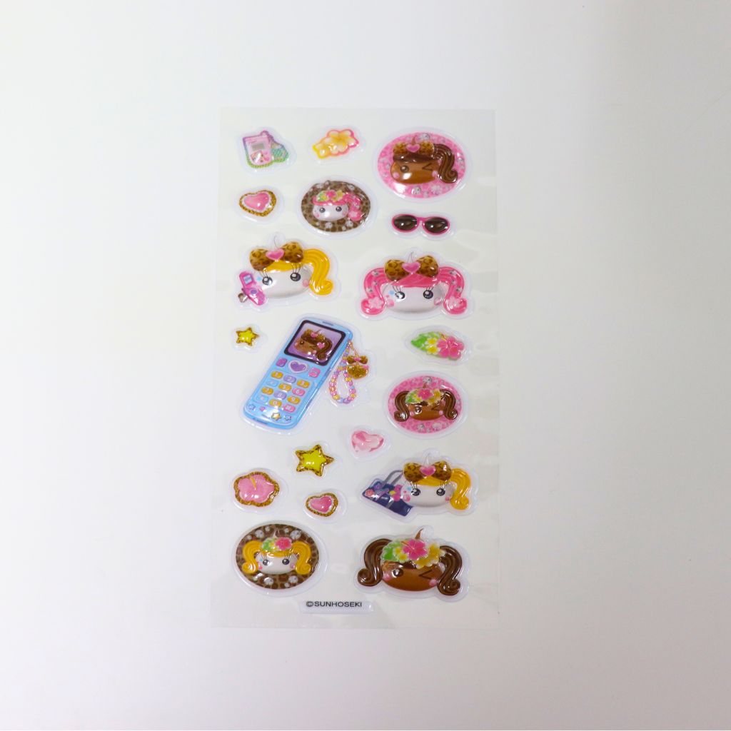 D-7／つるんドロップシール／平成ギャルほっぺちゃん