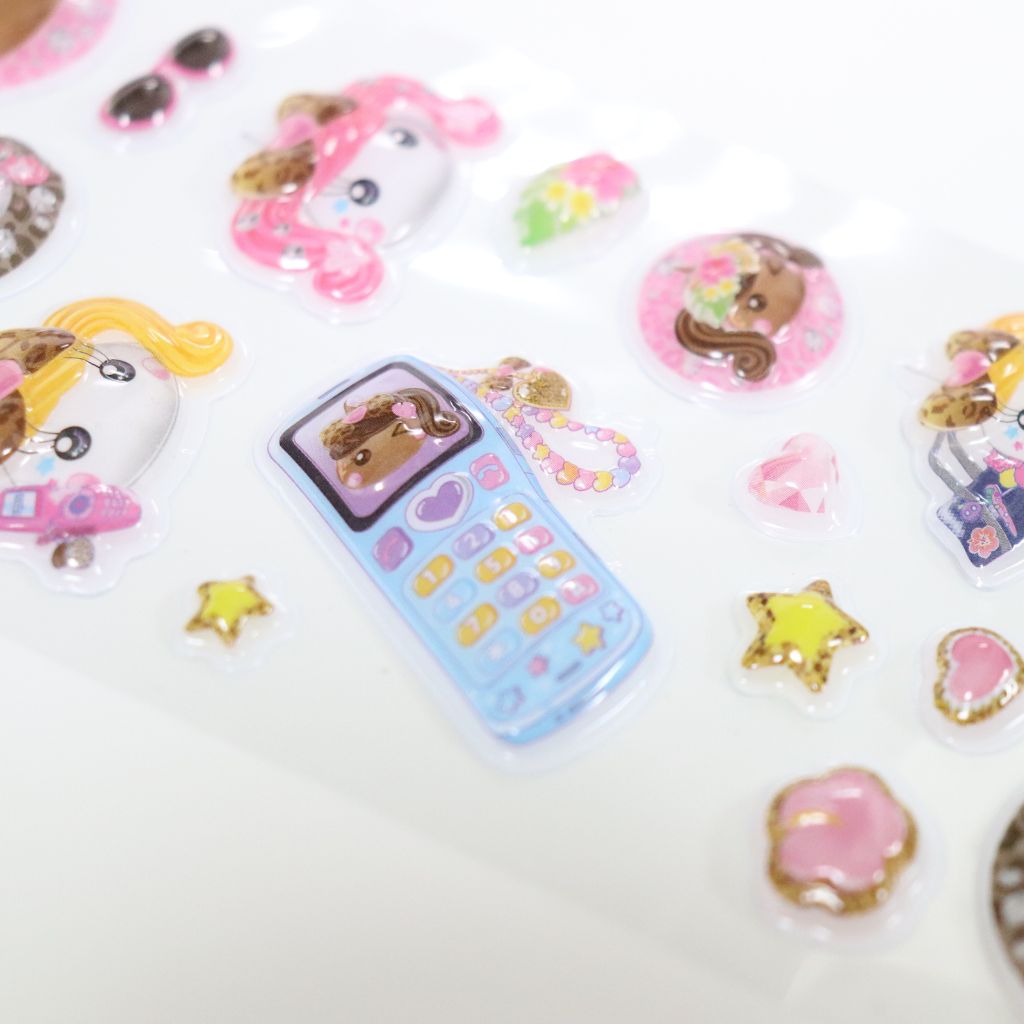 D-7／つるんドロップシール／平成ギャルほっぺちゃん