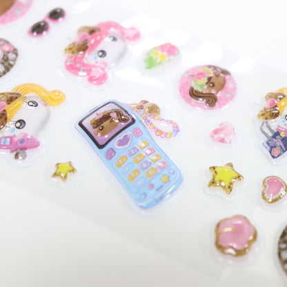 D-7／つるんドロップシール／平成ギャルほっぺちゃん