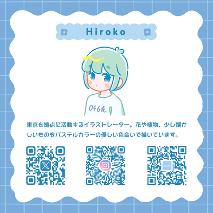ステッカー（ミドリ電話）/イラストレーターHiroko