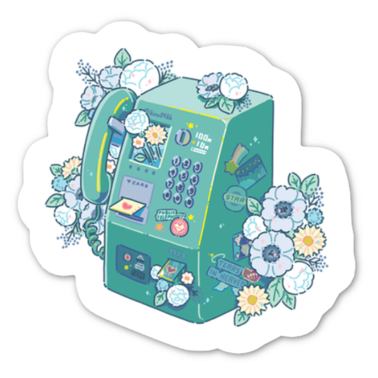 ステッカー（ミドリ電話）/イラストレーターHiroko