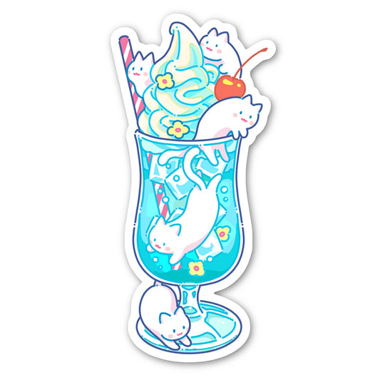 ステッカー（ネコソーダ）／イラストレーターHiroko