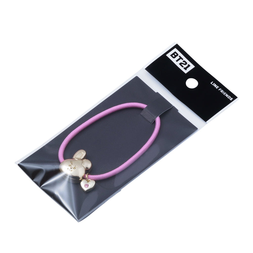 BT21 COOKY　メタルチャームヘアゴム