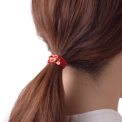 BT21 TATA　キャラクターチャーム付き　ハートヘアゴム