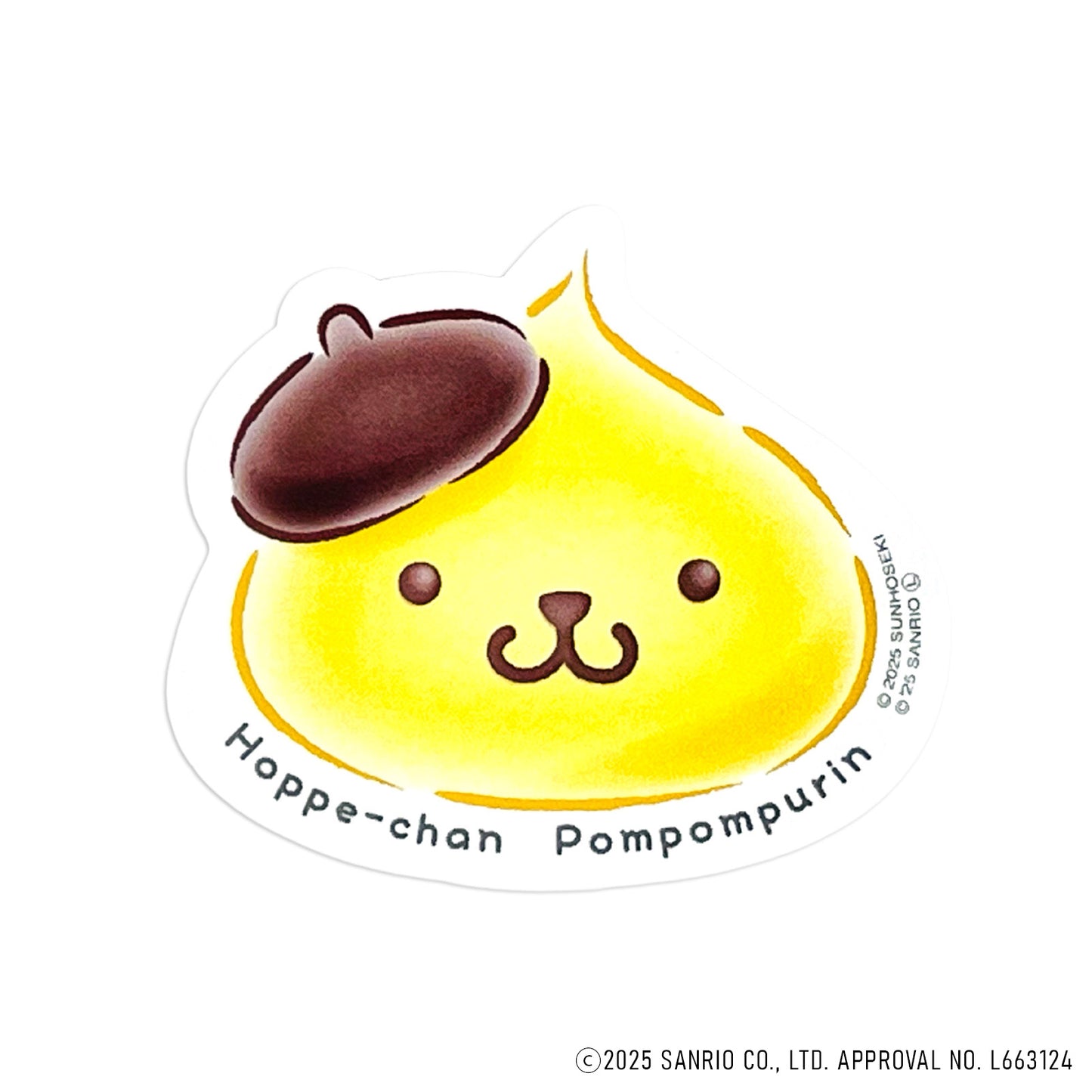 Pompompurin ポムポムプリン ステッカー ほっぺちゃん