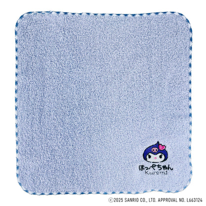Kuromi クロミ 刺繍タオル ほっぺちゃん／パープル