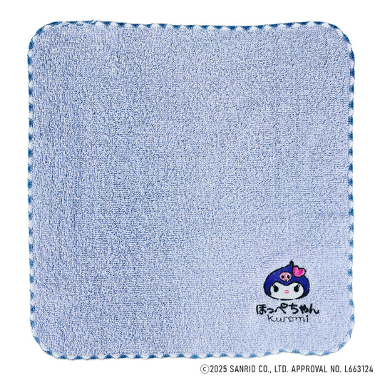 Kuromi クロミ 刺繍タオル ほっぺちゃん／パープル