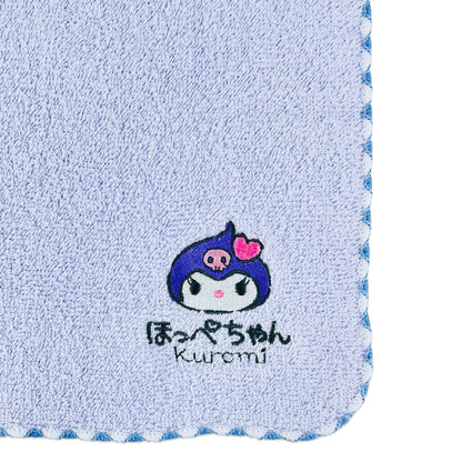 Kuromi クロミ 刺繍タオル ほっぺちゃん／パープル