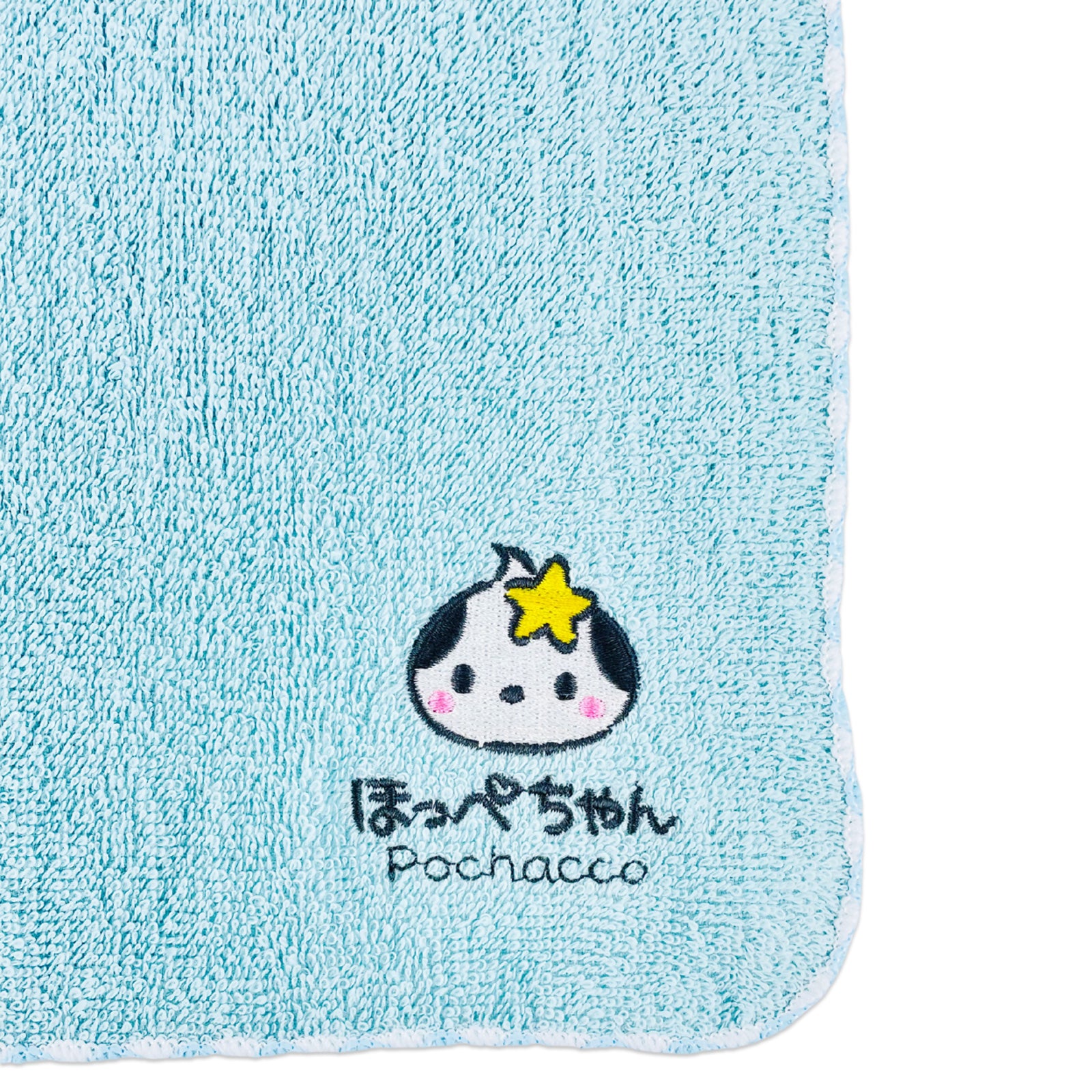Pochacco ポチャッコ 刺繍タオル ほっぺちゃん／ミントブルー – SUNHOSEKI