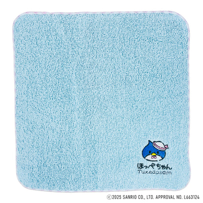 Tuxedosam タキシードサム 刺繍タオル ほっぺちゃん／水色