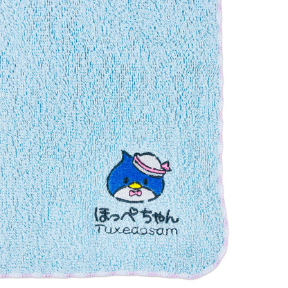 Tuxedosam タキシードサム 刺繍タオル ほっぺちゃん／水色