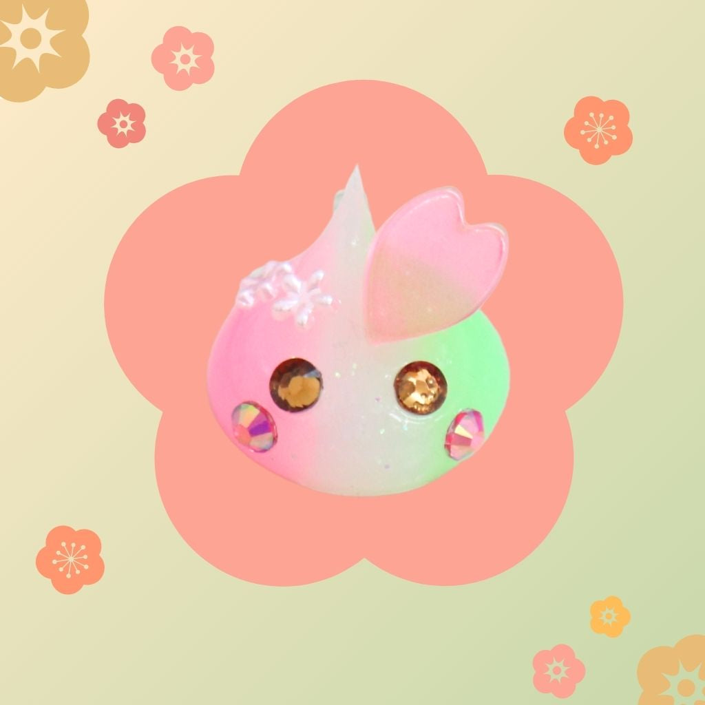 ピンク白緑／雛の餅ほっぺちゃん／ストラップ