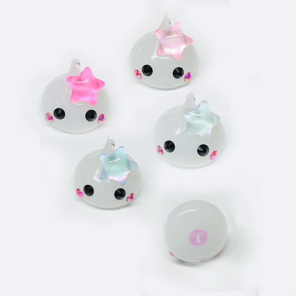 牡羊座☆ほっぺちゃん／蓄光ラメほっぺちゃんストラップ／おまじないカード付き