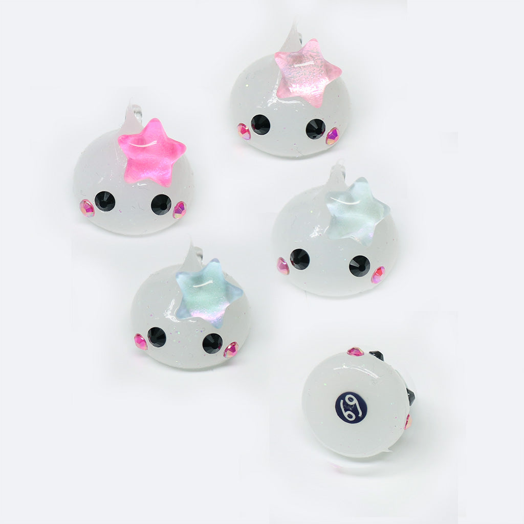 蟹座☆ほっぺちゃん／蓄光ラメほっぺちゃんストラップ／おまじないカード付き