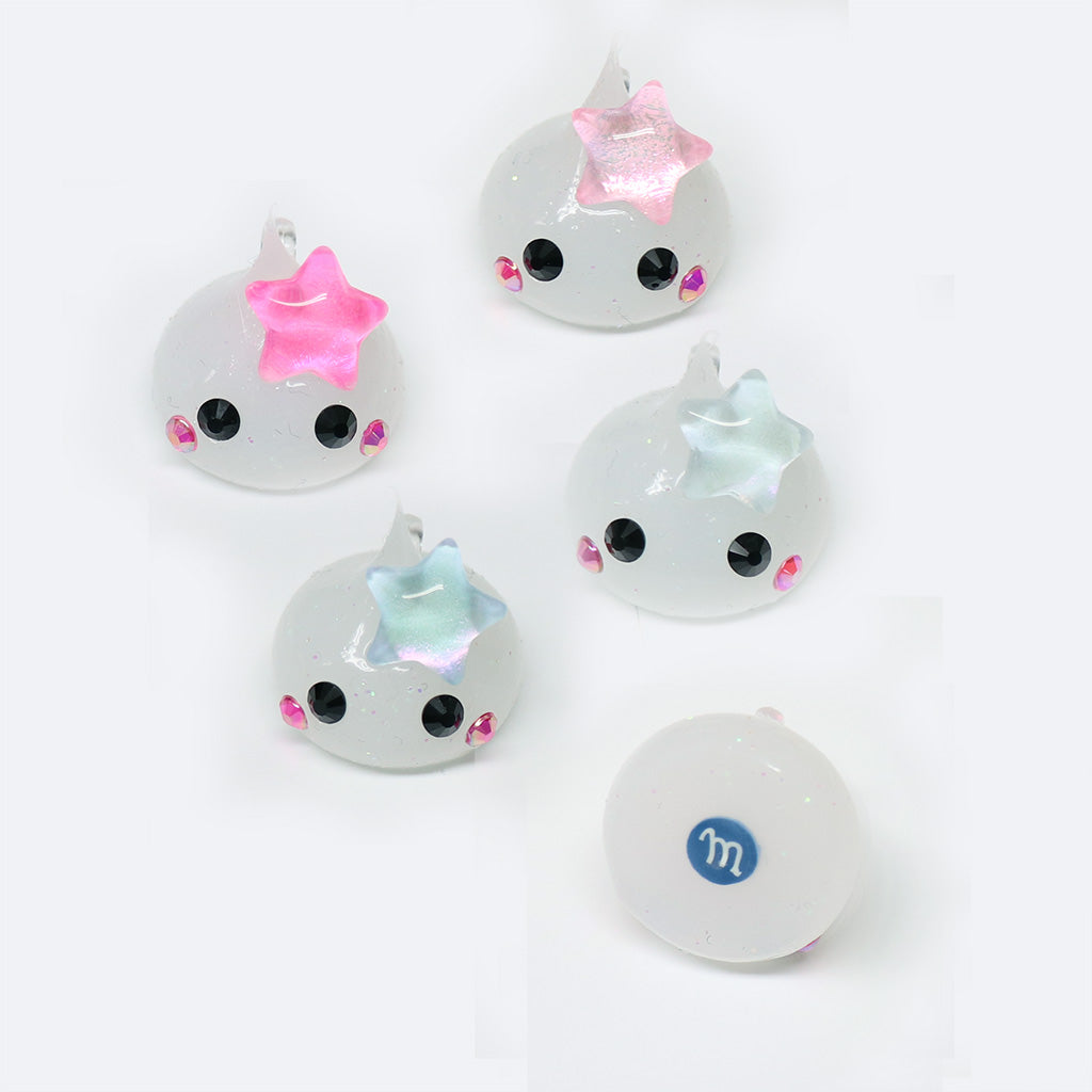 蠍座☆ほっぺちゃん／蓄光ラメほっぺちゃんストラップ／おまじないカード付き