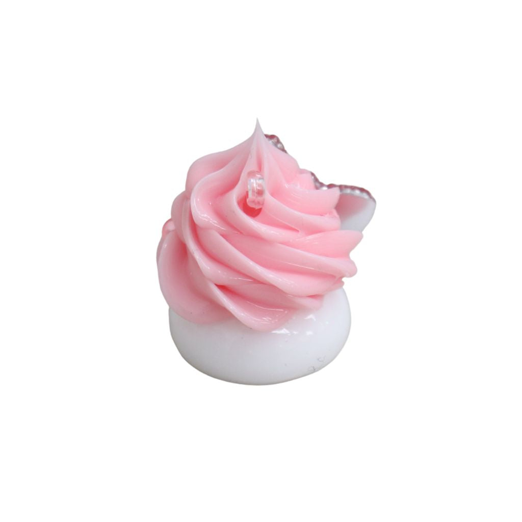 白＆ピンク／ホイップ盛り盛りベリーベリーデカほっぺちゃん／ストラップ