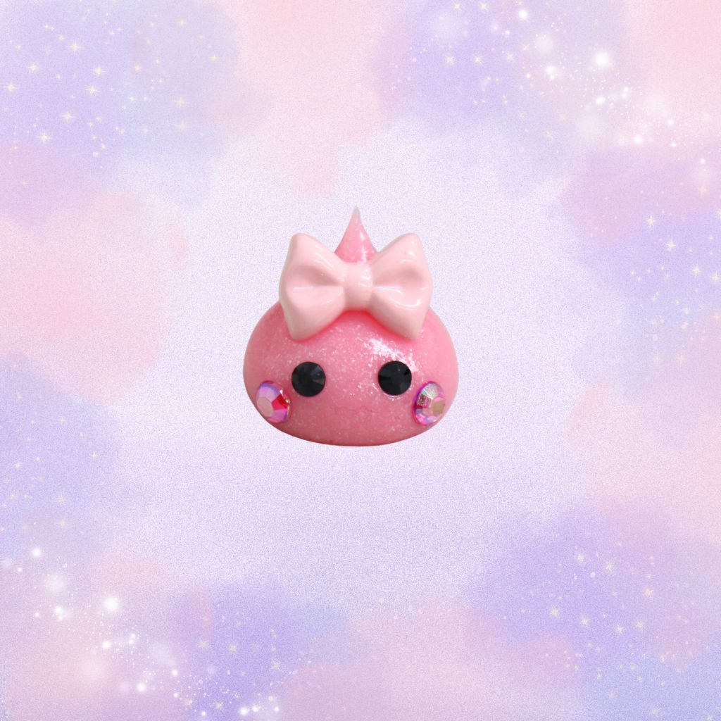 濃ピンクラメ／ふんわりデカほっぺちゃん／ストラップ