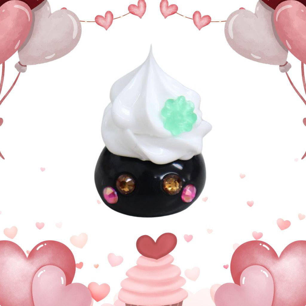 黒&白/コーヒーゼリーほっぺちゃんストラップ