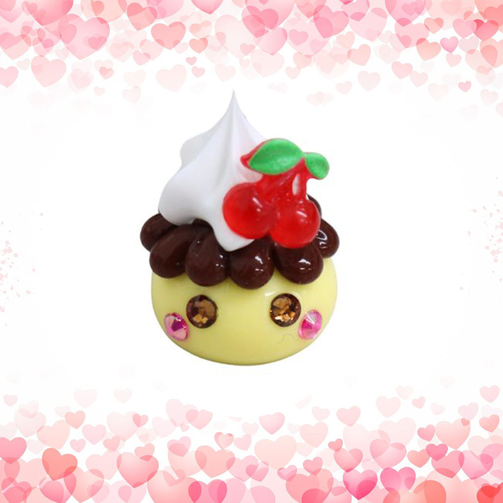 黄＆白／プリンアラモードほっぺちゃんストラップ