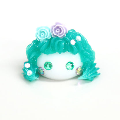 白＆緑／ロイヤルほっぺちゃんシリーズ☆バジル姫ほっぺちゃん／オブジェ