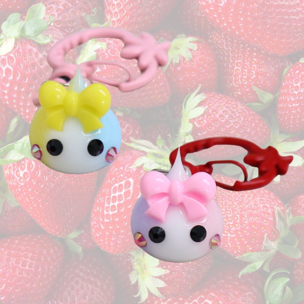 スプリングマーブルほっぺちゃん☆イチゴカラビナチャーム
