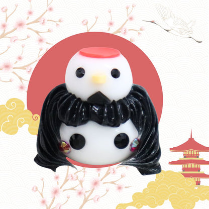 白／鶴を助けたら懐かれたほっぺちゃん／ストラップ