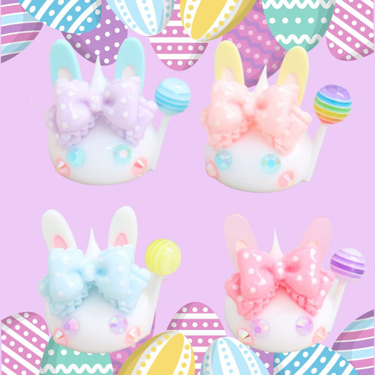 白／ハッピー☆バニーほっぺちゃんめじるしチャーム