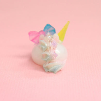 白パール／メルヘンランドのユニコーンほっぺちゃんストラップ／デカ／ストラップ