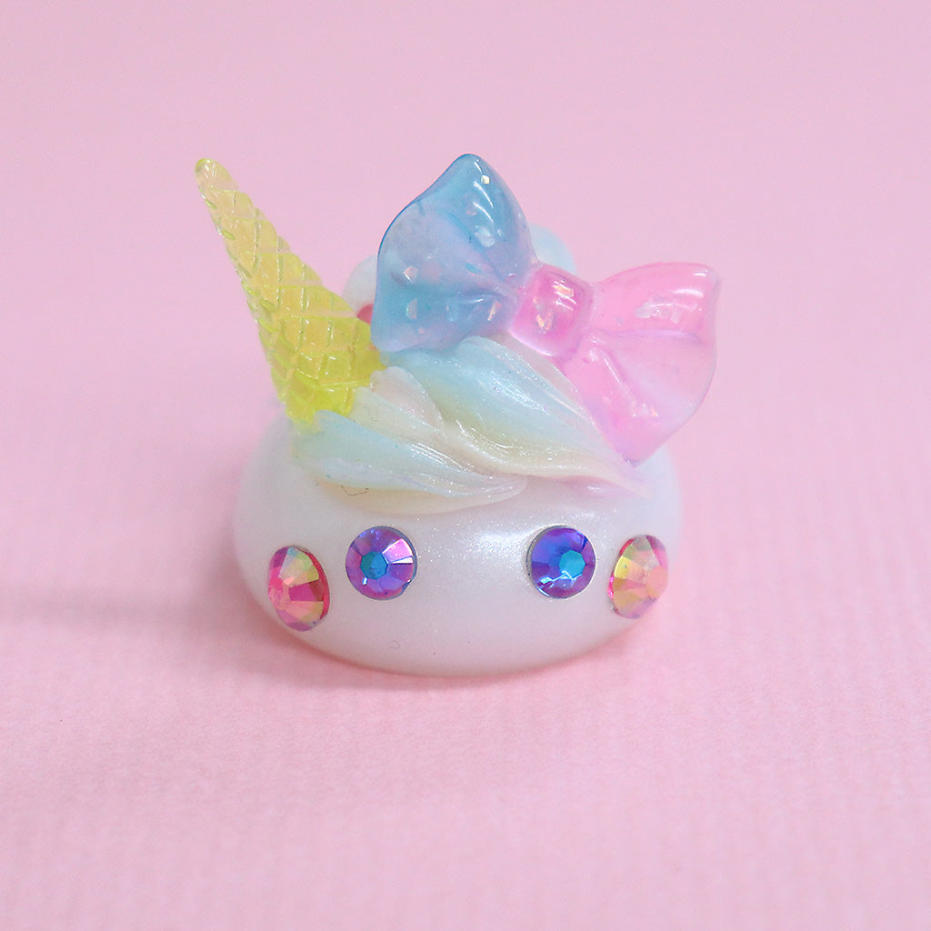 白パール／メルヘンランドのユニコーンほっぺちゃんストラップ／デカ／ストラップ