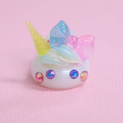 白パール／メルヘンランドのユニコーンほっぺちゃんストラップ／デカ／ストラップ