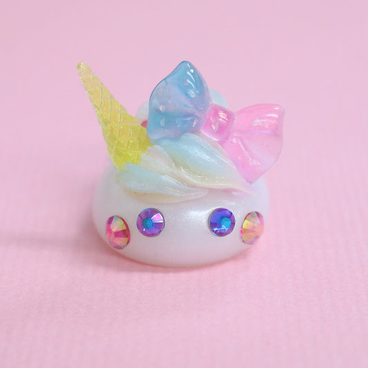 白パール／メルヘンランドのユニコーンほっぺちゃんストラップ／デカ／ストラップ