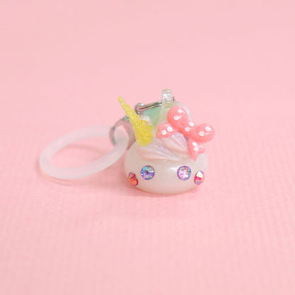 白パール／メルヘンランドのユニコーンほっぺちゃんめじるしチャーム