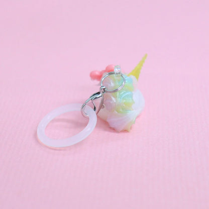 白パール／メルヘンランドのユニコーンほっぺちゃんめじるしチャーム