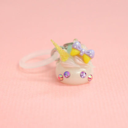 白パール／メルヘンランドのユニコーンほっぺちゃんめじるしチャーム