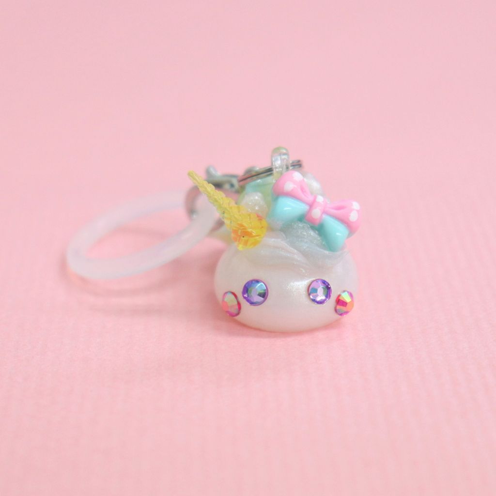 白パール／メルヘンランドのユニコーンほっぺちゃんめじるしチャーム