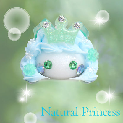 キラキラホワイトパール／プリンセスシリーズ♡ナチュラルほっぺちゃんストラップ