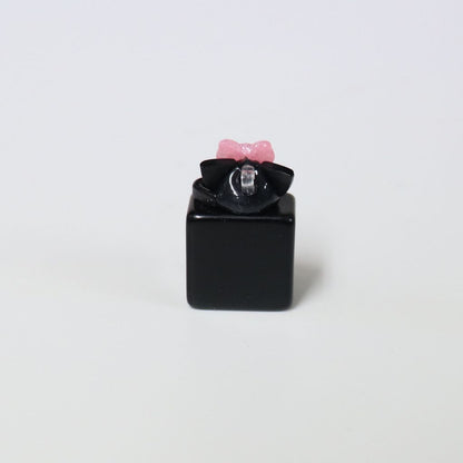 黒/ネコほっぺちゃんがお届け♡FlowerBox／ストラップ