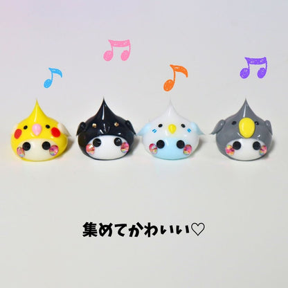 青セキセイインコほっぺちゃん／ストラップ