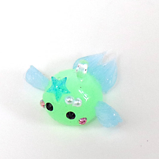 ゆらゆら泳ぐ金魚ほっぺちゃんミニほっぺちゃんストラップ/蓄光