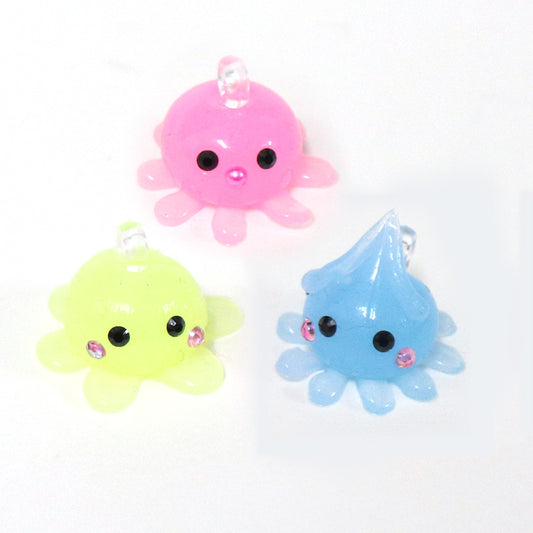 ぷかぷか浮かぶ海の生き物ミニほっぺちゃんストラップ/蓄光