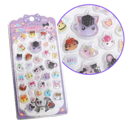 ほっぺちゃんCANDY BONBON STICKER／コンプリートセット　4枚セット