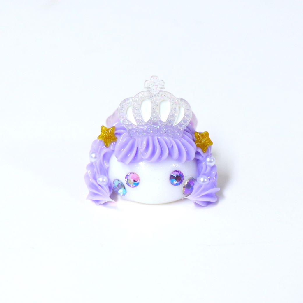 プリンセスシリーズ メロい姫♡うすいむらさきほっぺちゃんストラップ