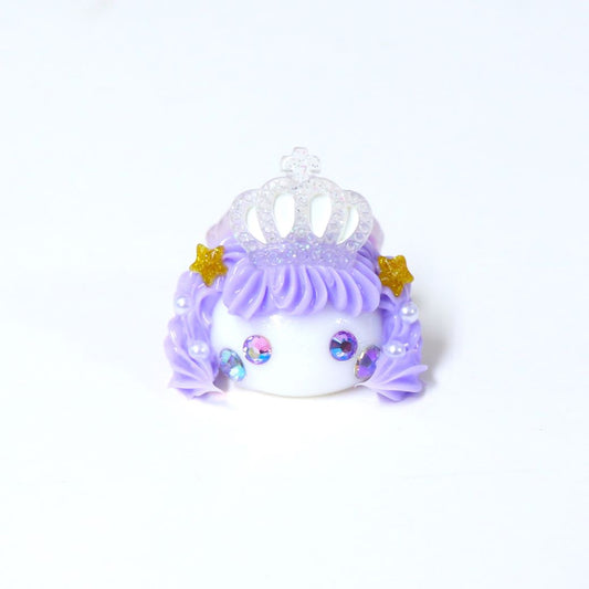 プリンセスシリーズ メロい姫♡うすいむらさきほっぺちゃんストラップ