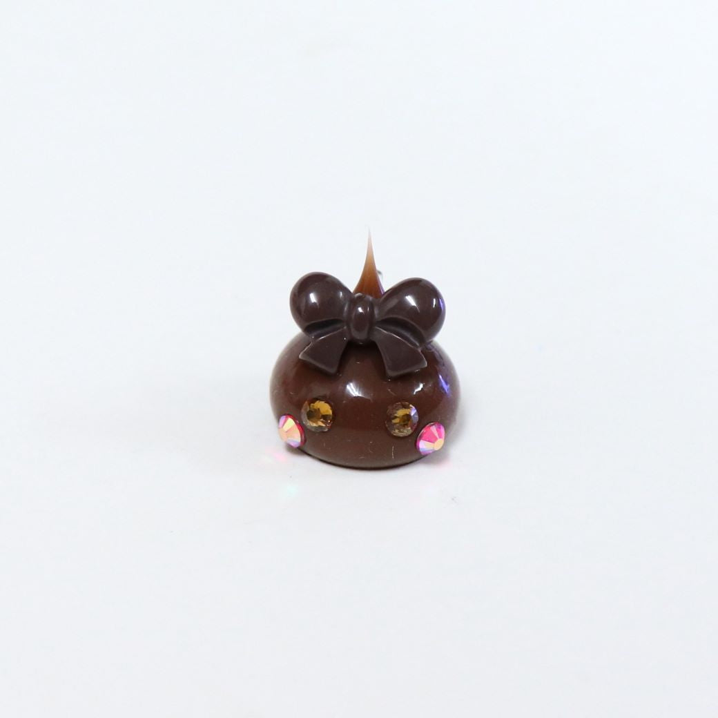 くすみブラウンほっぺちゃんめじるしキーホルダー