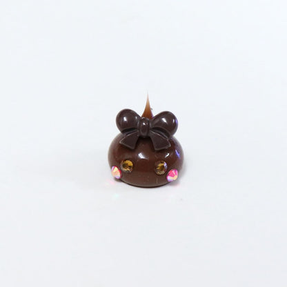 くすみブラウンほっぺちゃんめじるしキーホルダー