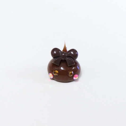くすみブラウンほっぺちゃんめじるしキーホルダー