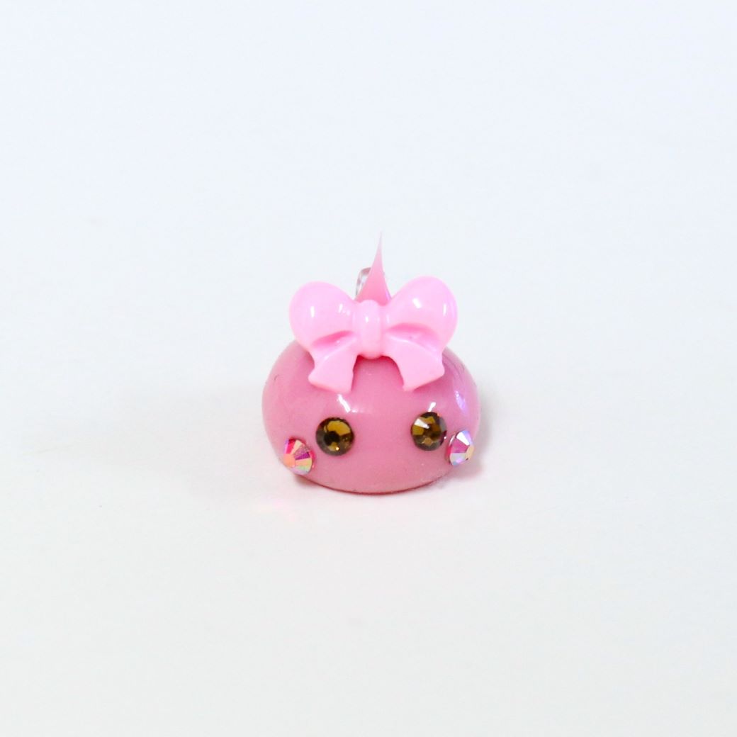 くすみピンクほっぺちゃんめじるしキーホルダー